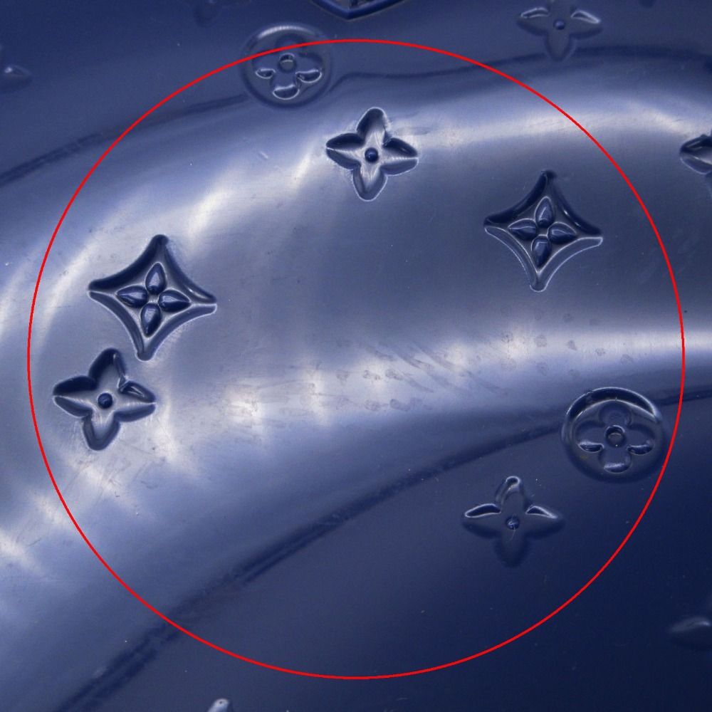 Louis Vuitton Boots Long Rain Lava Monogram LV Logo Shoes Blue — view 8