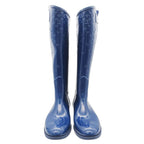 Louis Vuitton Boots Long Rain Lava Monogram LV Logo Shoes Blue — view 3