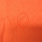 Hermes Scarf Cashmere Fringe Logo Embroidery Orange — view 9