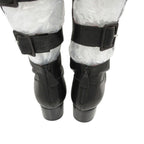 Chanel Long Boots Back Belt Bicolor Cap Toe Knee High Shoes Black — view 6