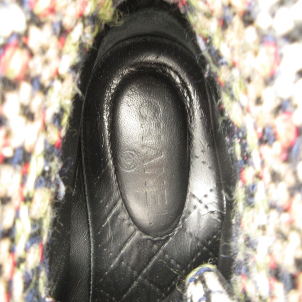 Chanel Sneakers Suede Tweed CC Logo High Cut Shoes Black — view 6