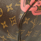 Louis Vuitton Monogram Bay Print Neverfull Tote Shoulder Bag Brown Pink Leather — view 5