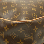 Louis Vuitton Monogram Reporter GM Crossbody Shoulder Bag Brown Leather — view 5