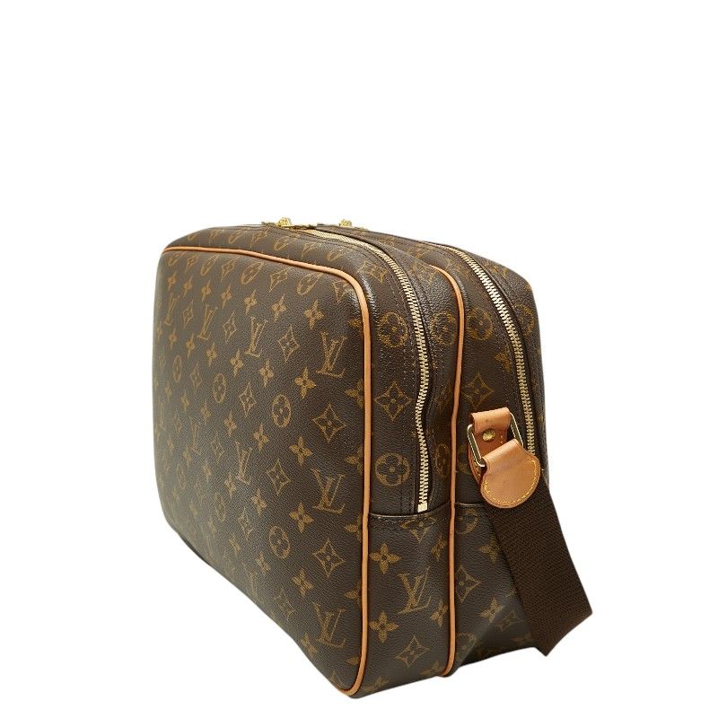 Louis Vuitton Monogram Reporter GM Crossbody Shoulder Bag Brown Leather — view 2