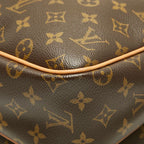 Louis Vuitton Monogram Reporter GM Crossbody Shoulder Bag Brown Leather — view 4