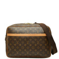 Louis Vuitton Monogram Reporter GM Crossbody Shoulder Bag Brown Leather