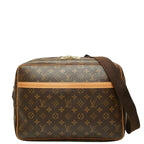 Louis Vuitton Monogram Reporter GM Crossbody Shoulder Bag Brown Leather