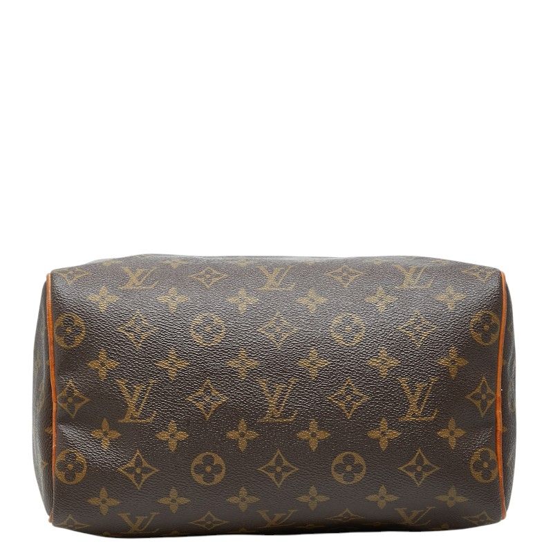 Louis Vuitton Monogram Speedy 25 Mini Boston Bag Brown Leather — view 3