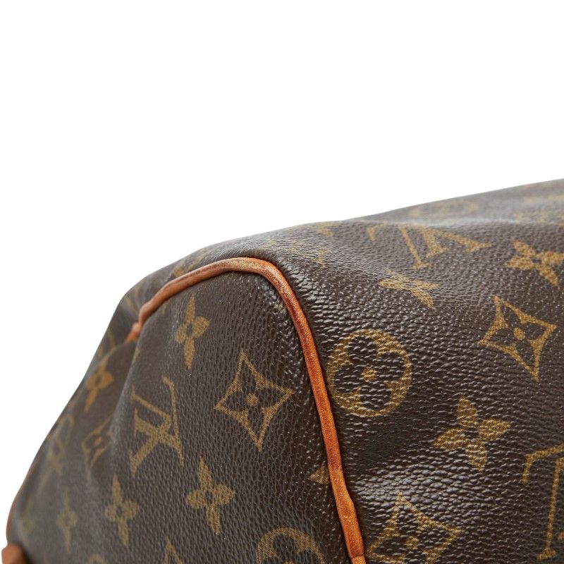 Louis Vuitton Monogram Speedy 25 Mini Boston Bag Brown Leather — view 7