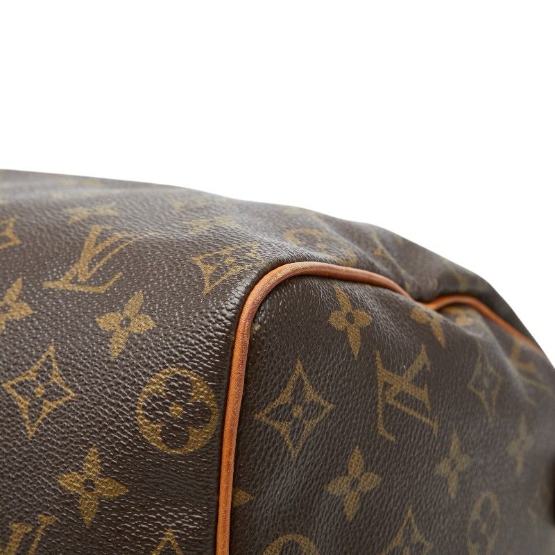 Louis Vuitton Monogram Speedy 25 Mini Boston Bag Brown Leather — view 4
