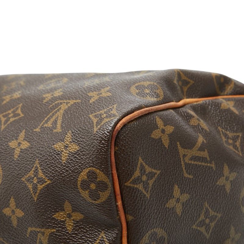 Louis Vuitton Monogram Speedy 25 Mini Boston Bag Brown Leather — view 6