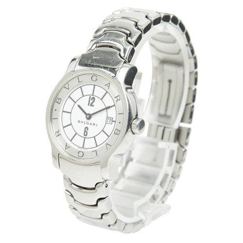 Bvlgari Solo Tempo Watch White Silver Stainless Steel — view 2