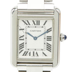 Cartier Tank Solo SM Watch White Silver Stainless Steel