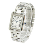 Cartier Tank Solo SM Watch White Silver Stainless Steel — view 2