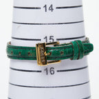 Fendi Orologi 3 Hand Watch Pink Silver Green Stainless Steel Leather — view 7