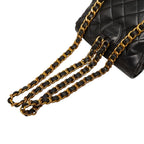 Chanel Quilted CC Logo Chain Backpack Black Lambskin — view 8