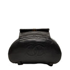 Chanel Quilted CC Logo Chain Backpack Black Lambskin — view 3