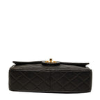 Chanel Quilted CC Logo Crossbody Chain Shoulder Bag Black Gold Lambskin — view 3