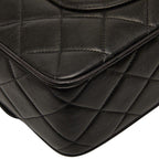 Chanel Quilted CC Logo Crossbody Chain Shoulder Bag Black Gold Lambskin — view 7
