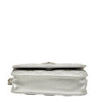 Chanel Mini Quilted CC Logo Chain Shoulder Bag Pochette Silver Leather — view 3