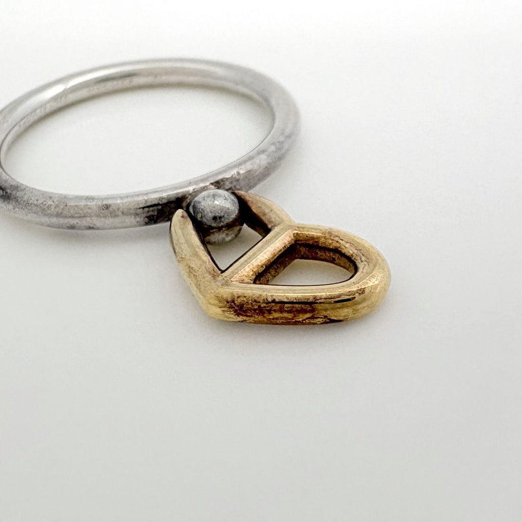 Hermes Chaine D'ancre Heart Ring 925 Sterling Silver — view 4