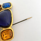 Chanel Color Stone Brooch Gripoix Gold Plated — view 4