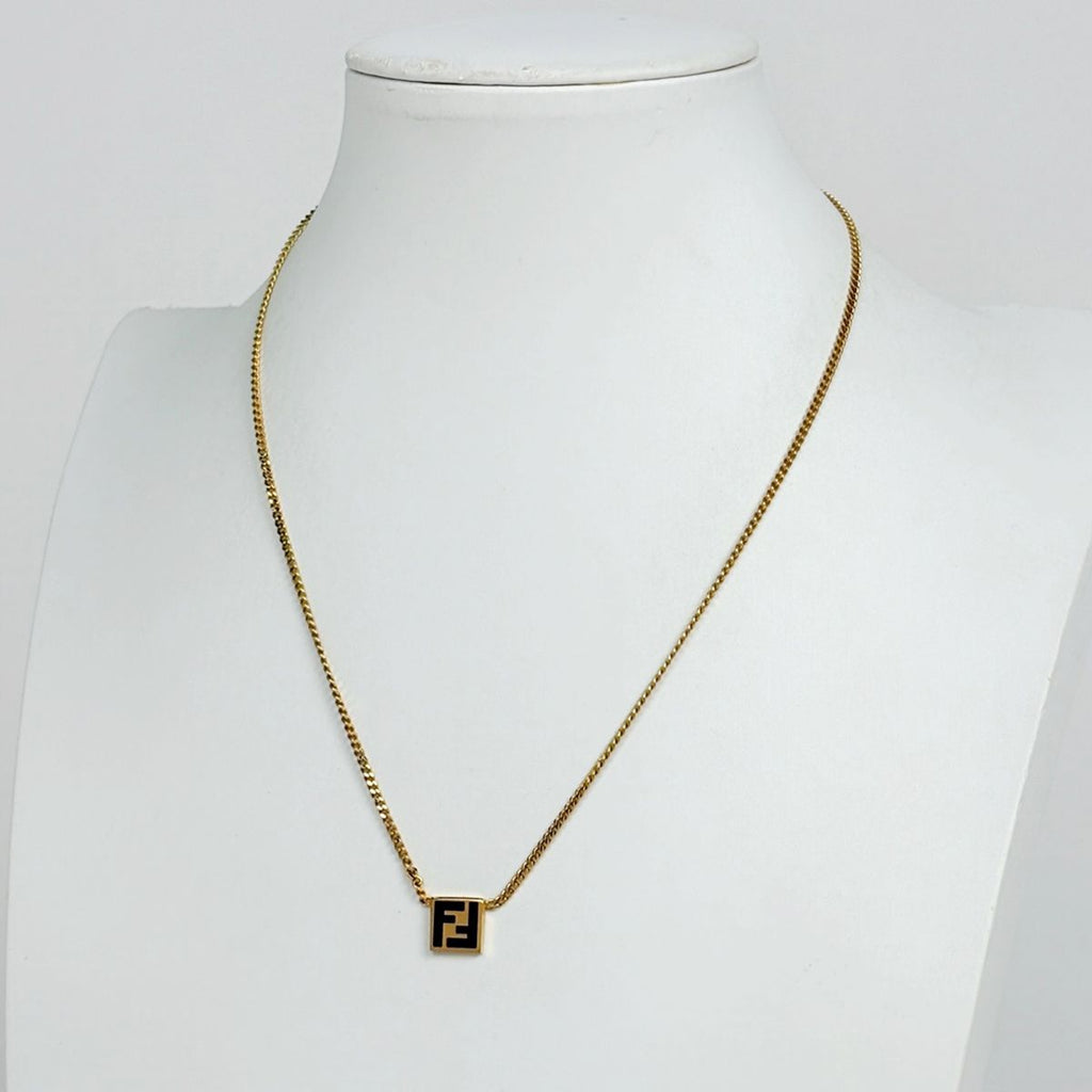 Fendi Forever Necklace FF Logo Gold Plated — view 4