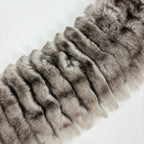 Chanel CC Logo Shawl Scarf Rabbit Fur Ori Rug Cashmere Brown White — view 5