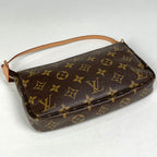 Louis Vuitton Pochette Makeup Cosmetics Pouch Monogram Brown — view 2