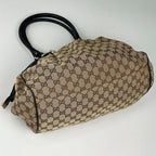 Gucci GG Handbag Canvas Beige Black — view 2