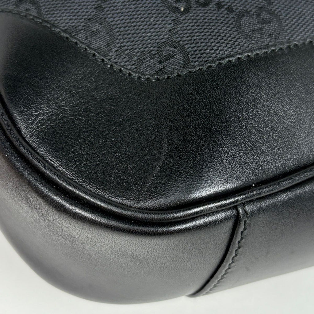 Gucci Bamb 2-Way Shoulder Bag GG Pattern Canvas Black — view 4