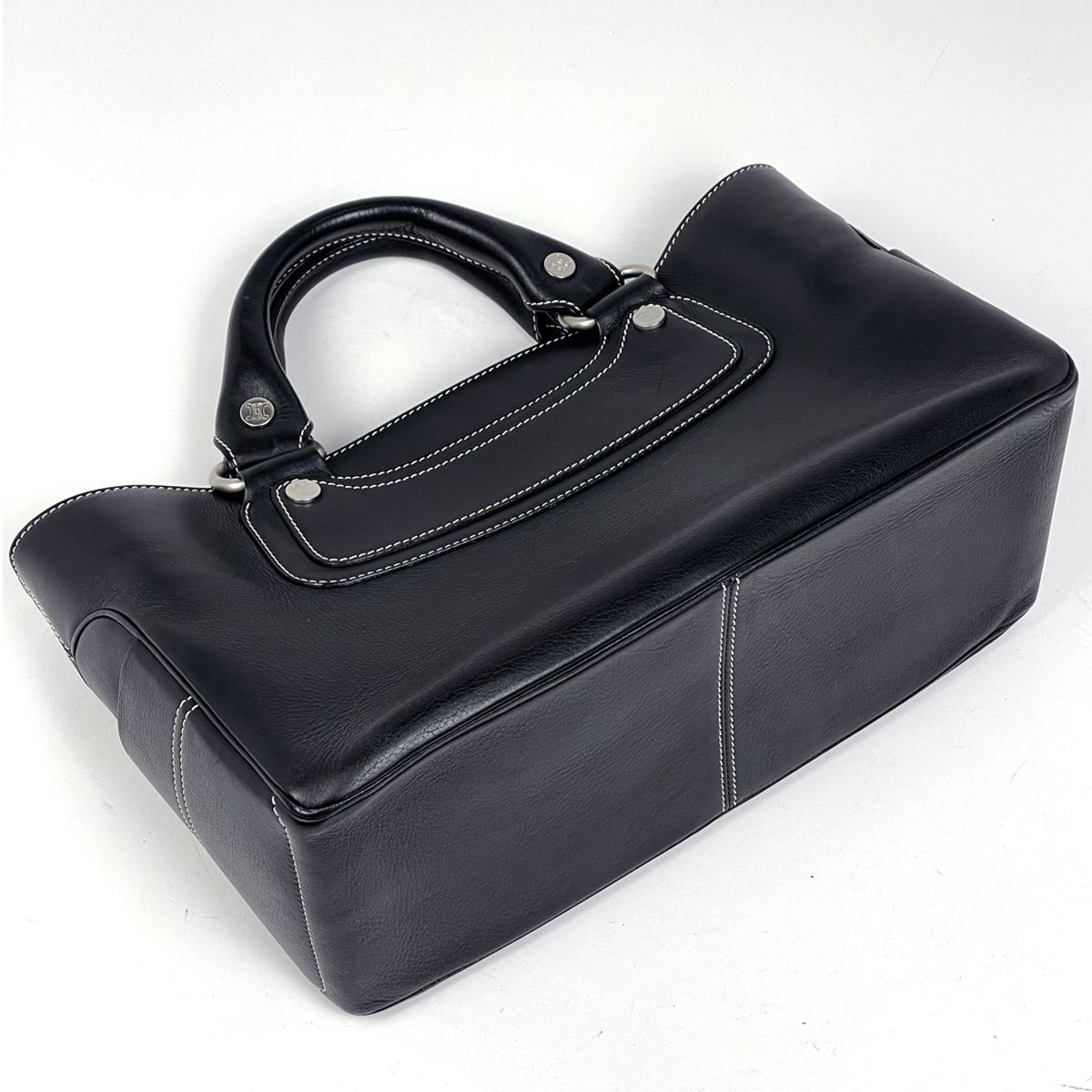 Celine Boogie Bag Blason Handbag Leather Black — view 2