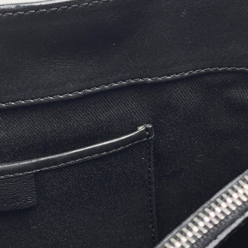 Celine Boogie Bag Blason Handbag Leather Black — view 8