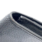 Louis Vuitton Graphic Business Card Case with Initials Leather Black Silver — view 5