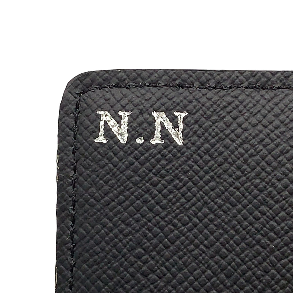 Louis Vuitton Graphic Business Card Case with Initials Leather Black Silver — view 9