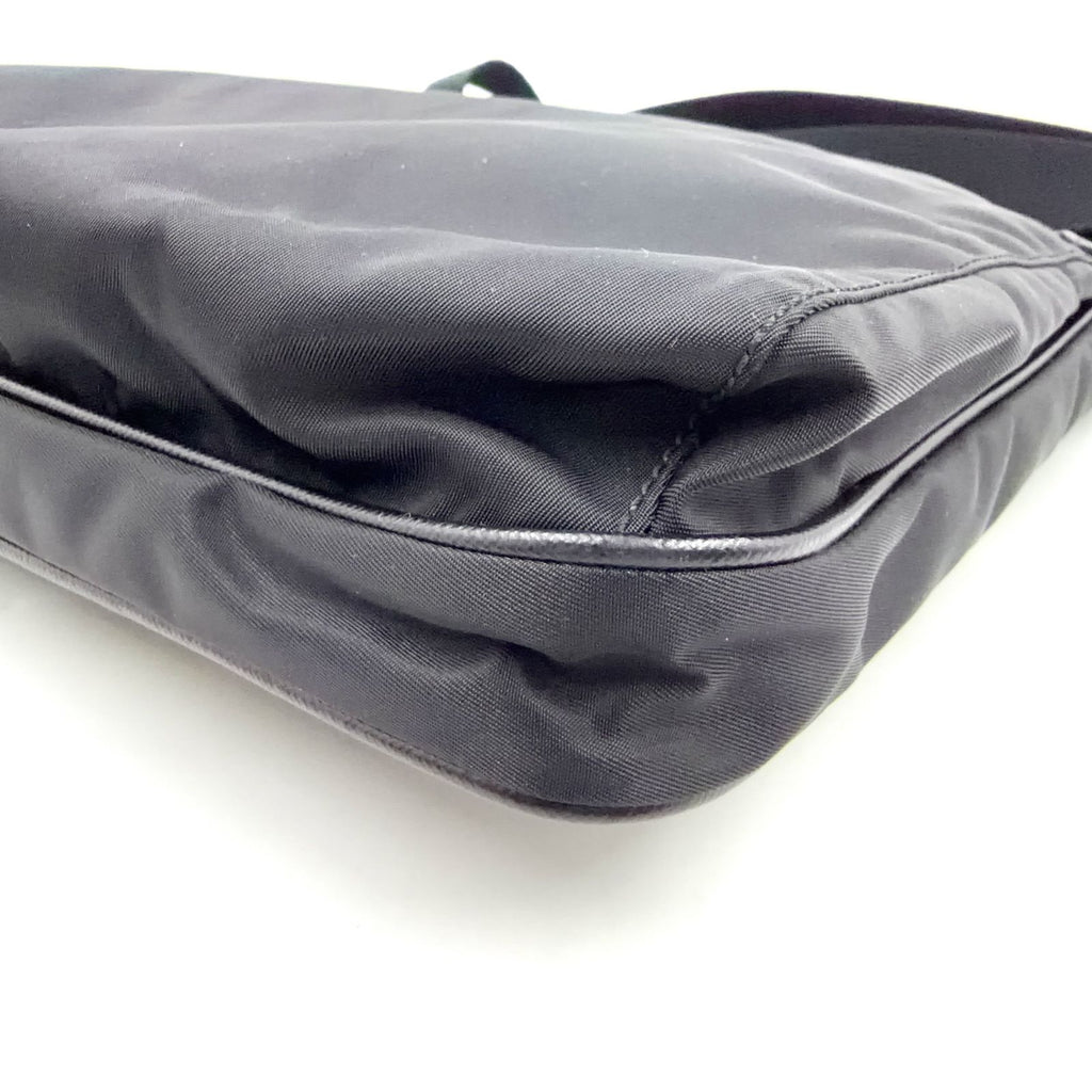 Prada Nylon Black Shoulder Bag Silver — view 7