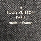 Louis Vuitton Graphic Business Card Case with Initials Leather Black Silver — view 4
