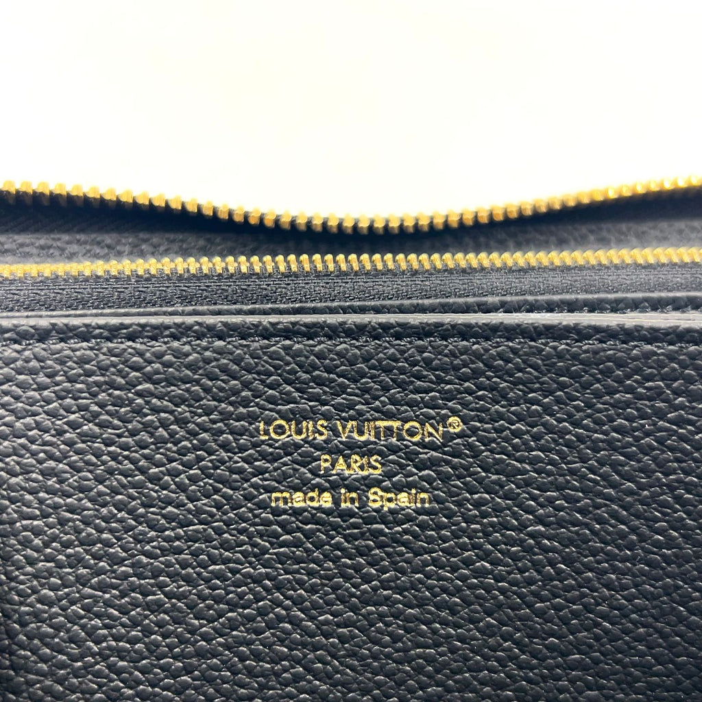 Louis Vuitton Zippy Wallet Monogram Empreinte Noir Leather Black Round Gold — view 4