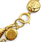 Chanel Coco Mademoiselle Logo Round Coin Gold Plated Necklace — view 6