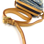 Louis Vuitton Camera Bag Monogram Denim Leather Blue Gold — view 9