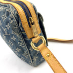 Louis Vuitton Camera Bag Monogram Denim Leather Blue Gold — view 6
