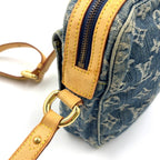 Louis Vuitton Camera Bag Monogram Denim Leather Blue Gold — view 7