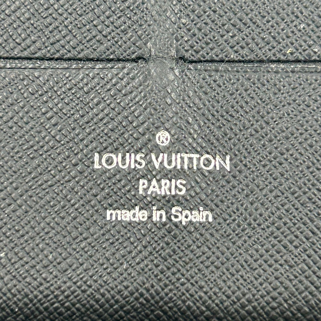 Louis Vuitton Zippy Organizer NM Damier Graphite Initial Black Zip Around — view 4
