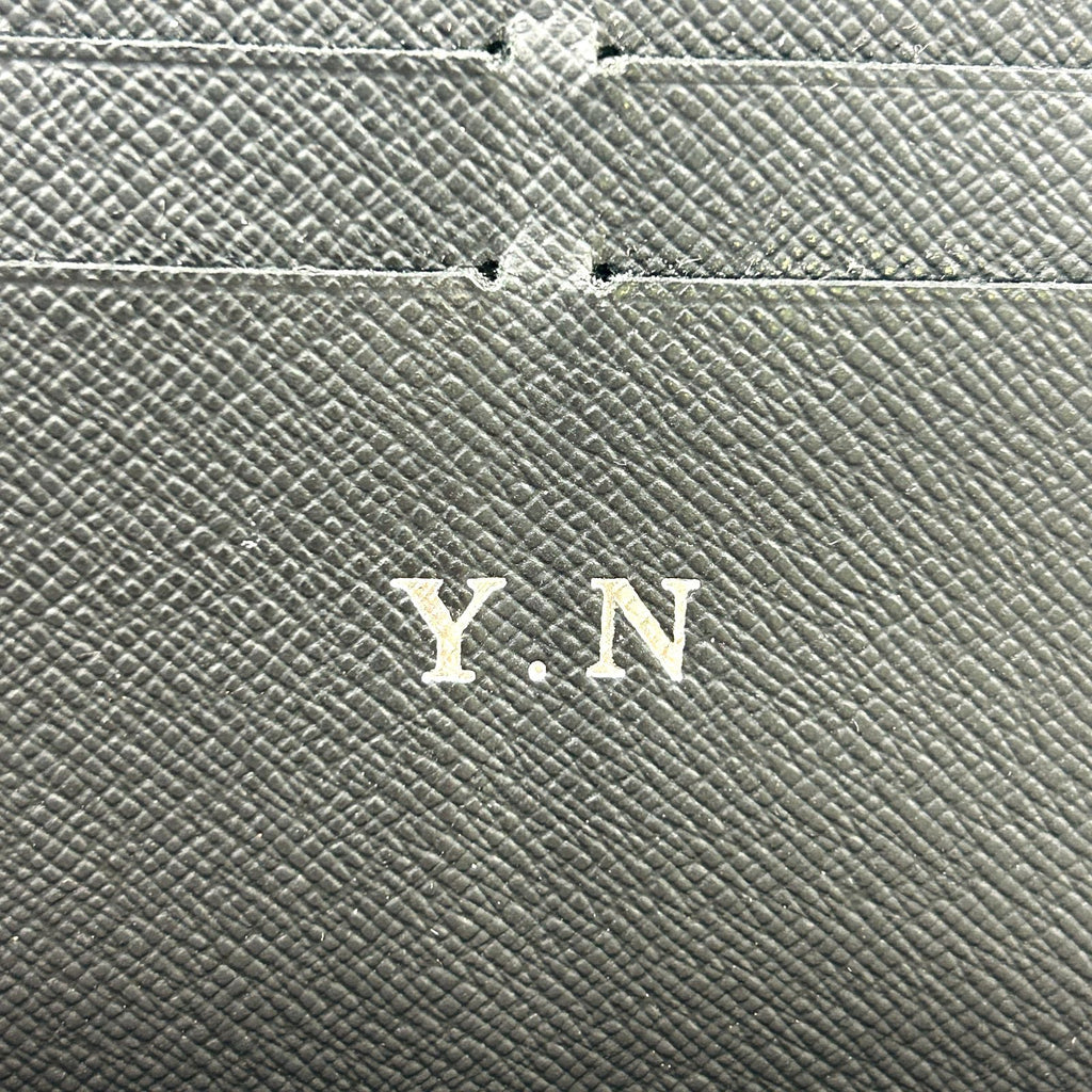 Louis Vuitton Zippy Organizer NM Damier Graphite Initial Black Zip Around — view 5