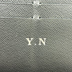 Louis Vuitton Zippy Organizer NM Damier Graphite Initial Black Zip Around — view 5