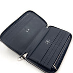 Louis Vuitton Zippy Organizer NM Damier Graphite Initial Black Zip Around — view 3