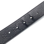 Gucci Interlocking Reversible Leather Brown Black Belt Silver — view 4