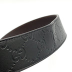 Gucci Interlocking Reversible Leather Brown Black Belt Silver — view 7