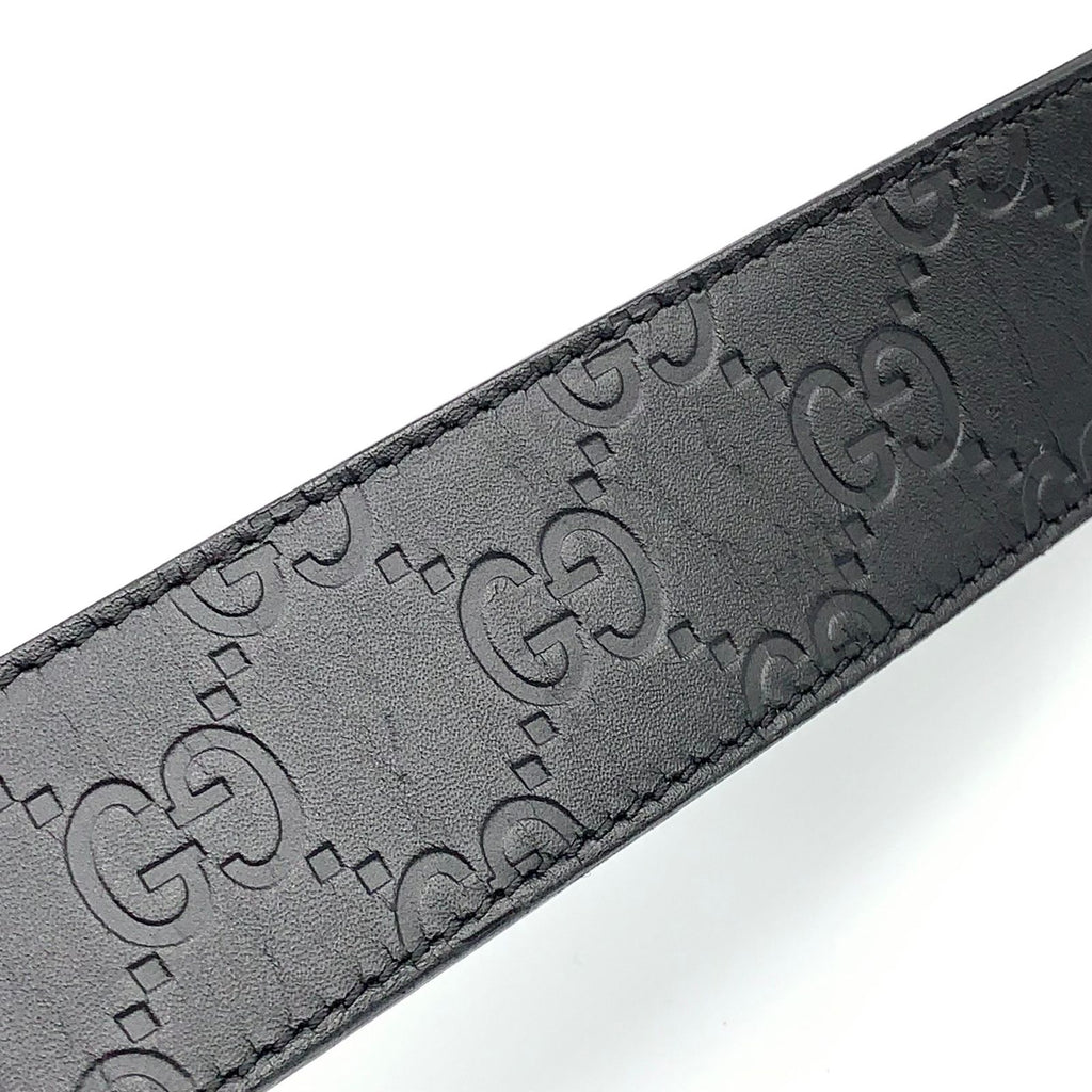 Gucci Interlocking Reversible Leather Brown Black Belt Silver — view 6
