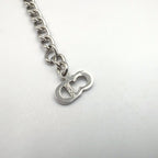 Dior Cross Logo Metal Silver Necklace — view 4